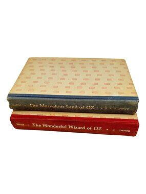 Wizard of Oz and Marvelous Land of Oz Lot 2 Books L Frank Baum HC Vintage 1960s